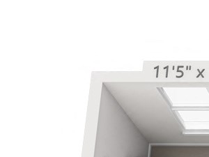 1 bedroom 1 bathroom apartment with 752 square feet of space.
